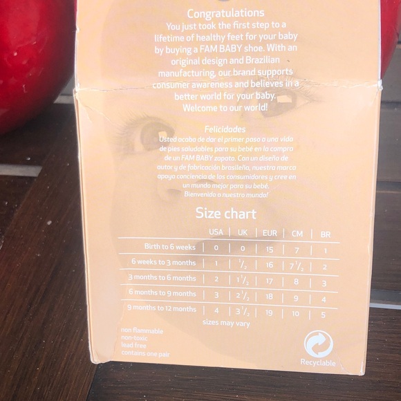 NWT beautiful Fam Baby Shoes. First Shoes 3-6 months . - Picture 3 of 4